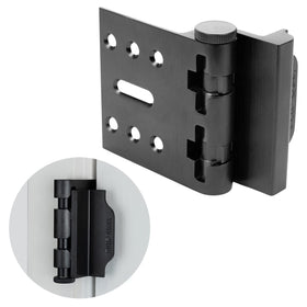 FlipLok high-security door lock front view showing sturdy build and sleek black finish.