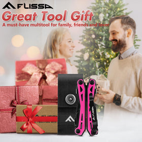 FLISSA pink multitool ideal for camping and outdoor use