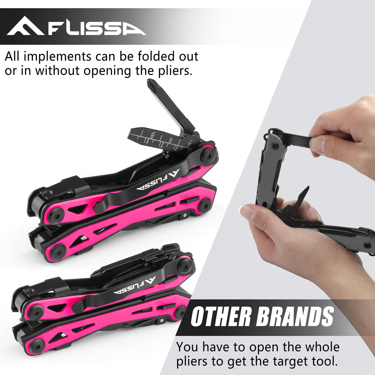 FLISSA pink multitool screwdrivers for precise adjustments