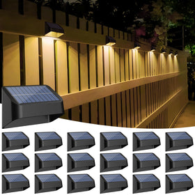 FLITI 18-pack brighter solar fence lights illuminate fences with vibrant color options for outdoor ambiance
