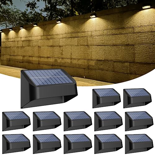 FLITI Brighter Solar Fence Light front view for bright fence line along paths