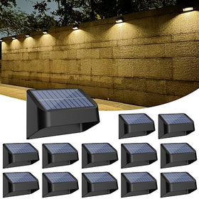 FLITI Brighter Solar Fence Light front view for bright fence line along paths