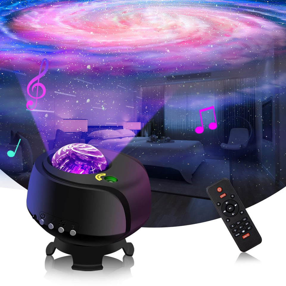 FLITI Galaxy Projector fills the room with large immersive nebula visuals