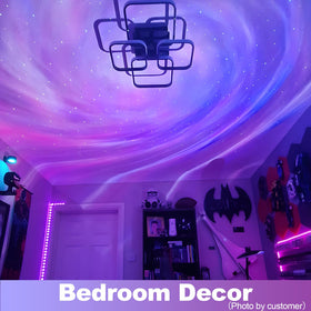 FLITI Galaxy Projector provides room-wide illumination with flowing galaxy ambience