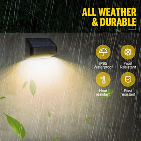 FLITI Brighter Solar Fence Light easy install on rails with screws