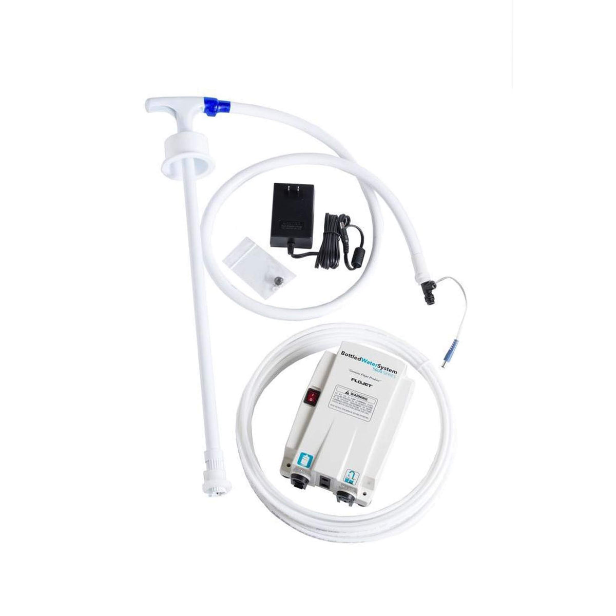 FloJet BW5000-00A water dispenser with 5-gallon bottle for portable hydration.