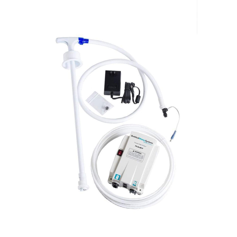 FloJet BW5000-00A water dispenser with 5-gallon bottle for portable hydration.