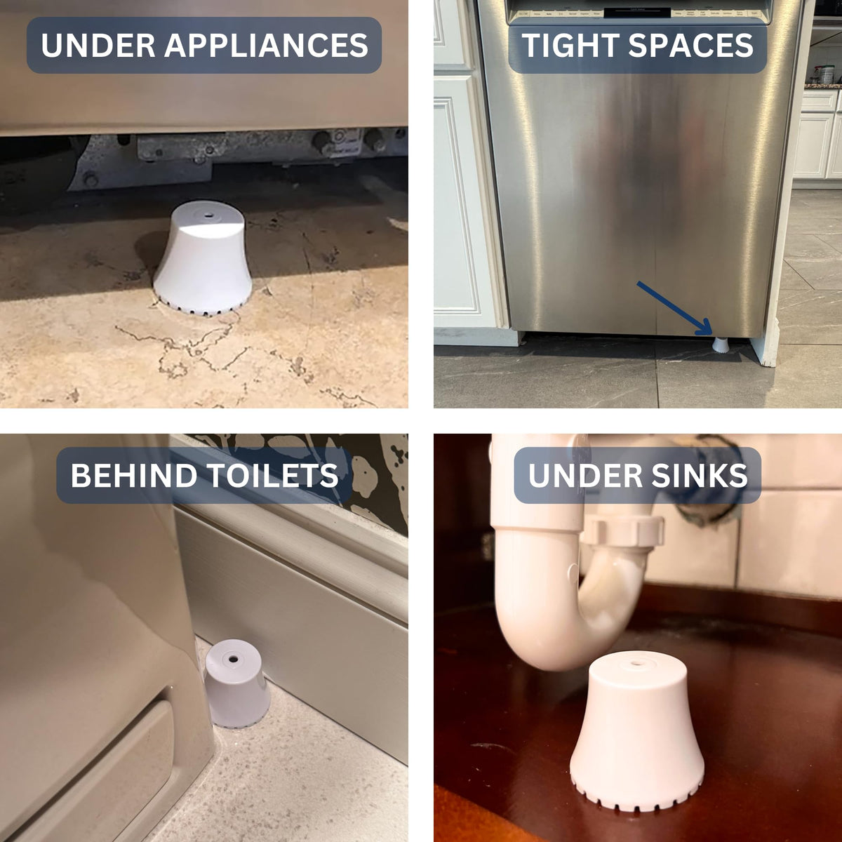 Flood Buzz unit under sink demonstrating compact size for tight spaces