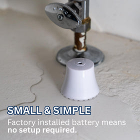Flood Buzz installed near dishwasher illustrating proactive protection