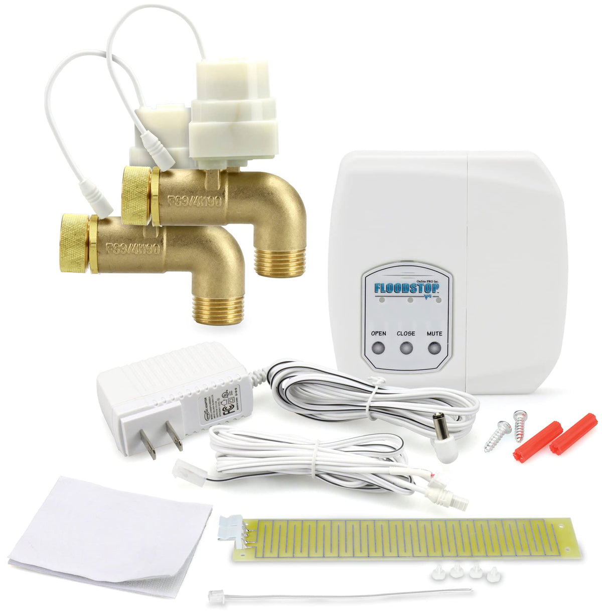 FloodStop washing machine leak detector kit with visual alarm for proactive leak alerts.