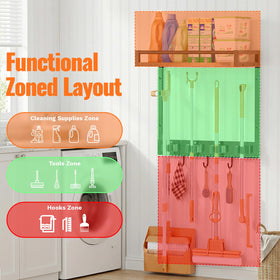 FLOOREE removable anti-tip guard offers flexible shelf length for bulky items.
