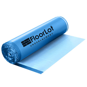 Floorlot Bluestep underlayment roll provides quiet, cushioned support for laminate and wood floors