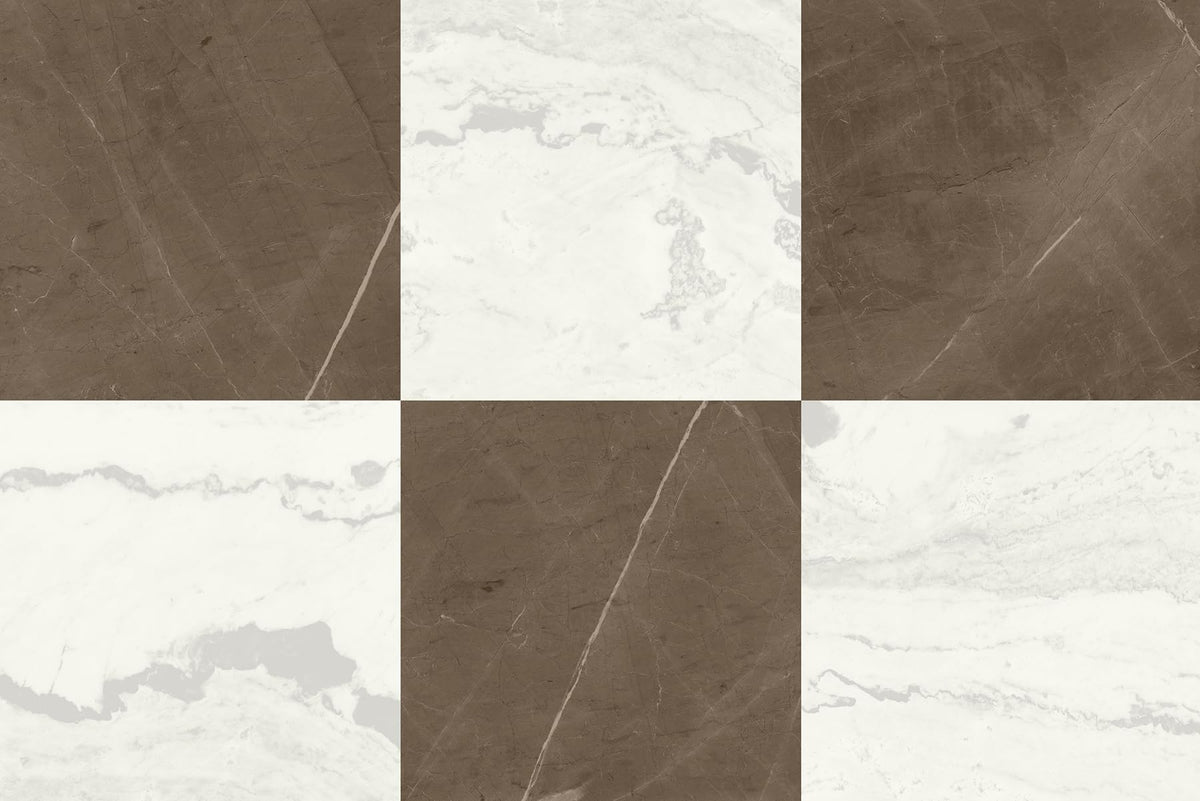 FloorPops Chris Loves Julia Bonneville Bronze tile closeup highlighting warm bronze veining.