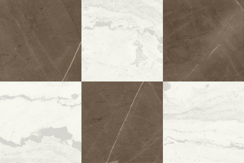 FloorPops Chris Loves Julia Bonneville Bronze tile closeup highlighting warm bronze veining.
