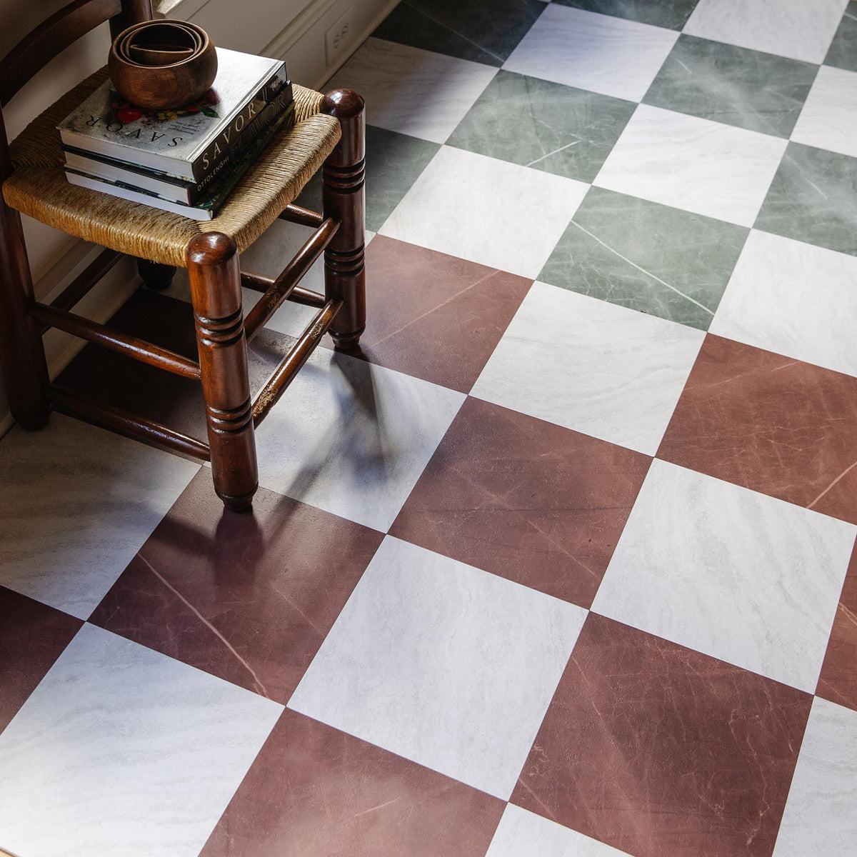 Easy peel-and-stick installation with no grout required.