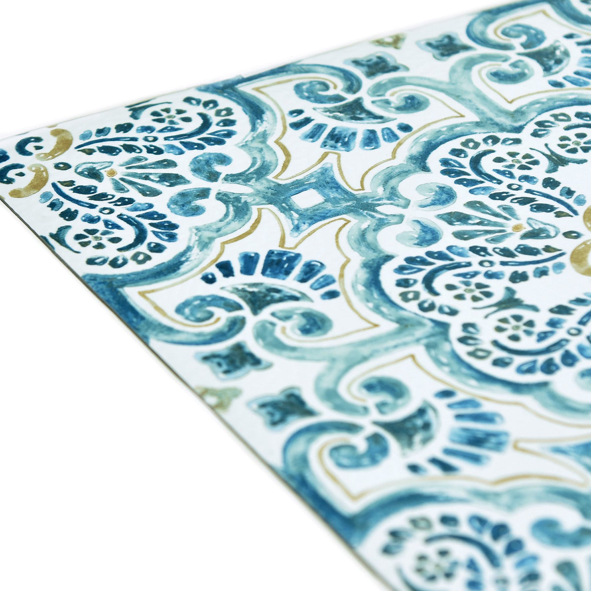 Assembled Fontaine tiles measure 60 by 24 inches for a wide run