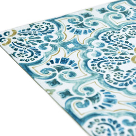 Assembled Fontaine tiles measure 60 by 24 inches for a wide run