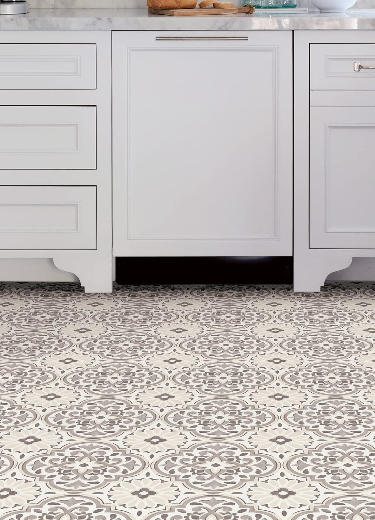 FloorPops Massimo textured low-lustre finish enhances depth and realism.