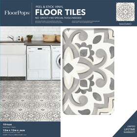 FloorPops Massimo virgin vinyl offers durable, long-lasting floor updates.