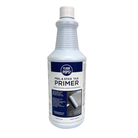 FloorPops primer bottle 1 quart to boost adhesion on concrete or plywood subfloors.