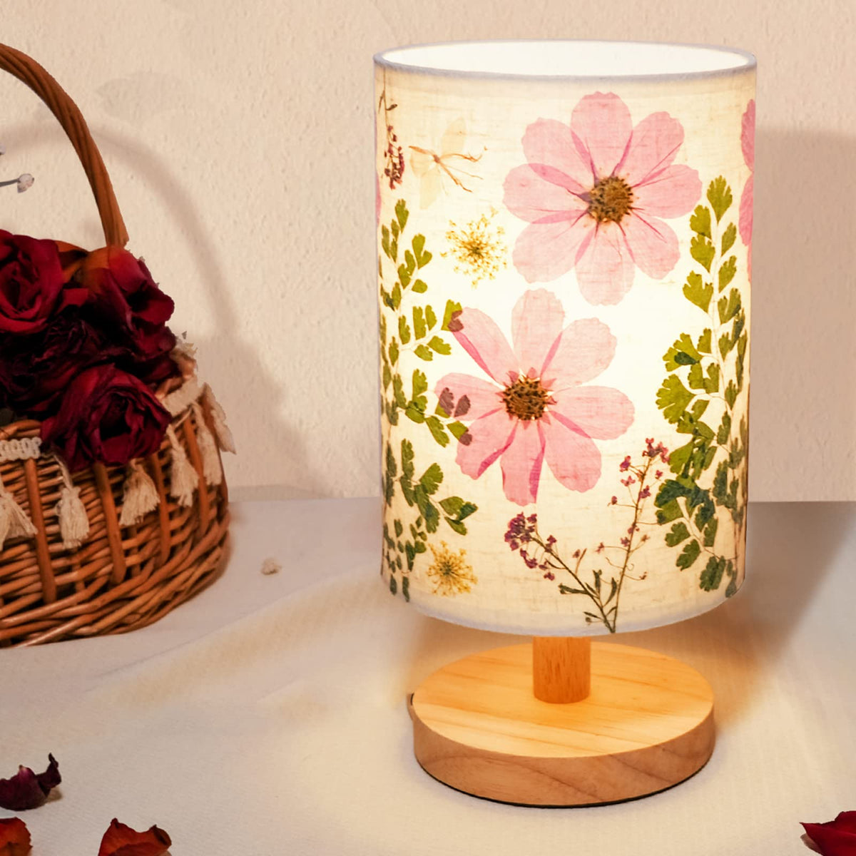 Floresita bedside lamp arrives ready to assemble for quick setup.