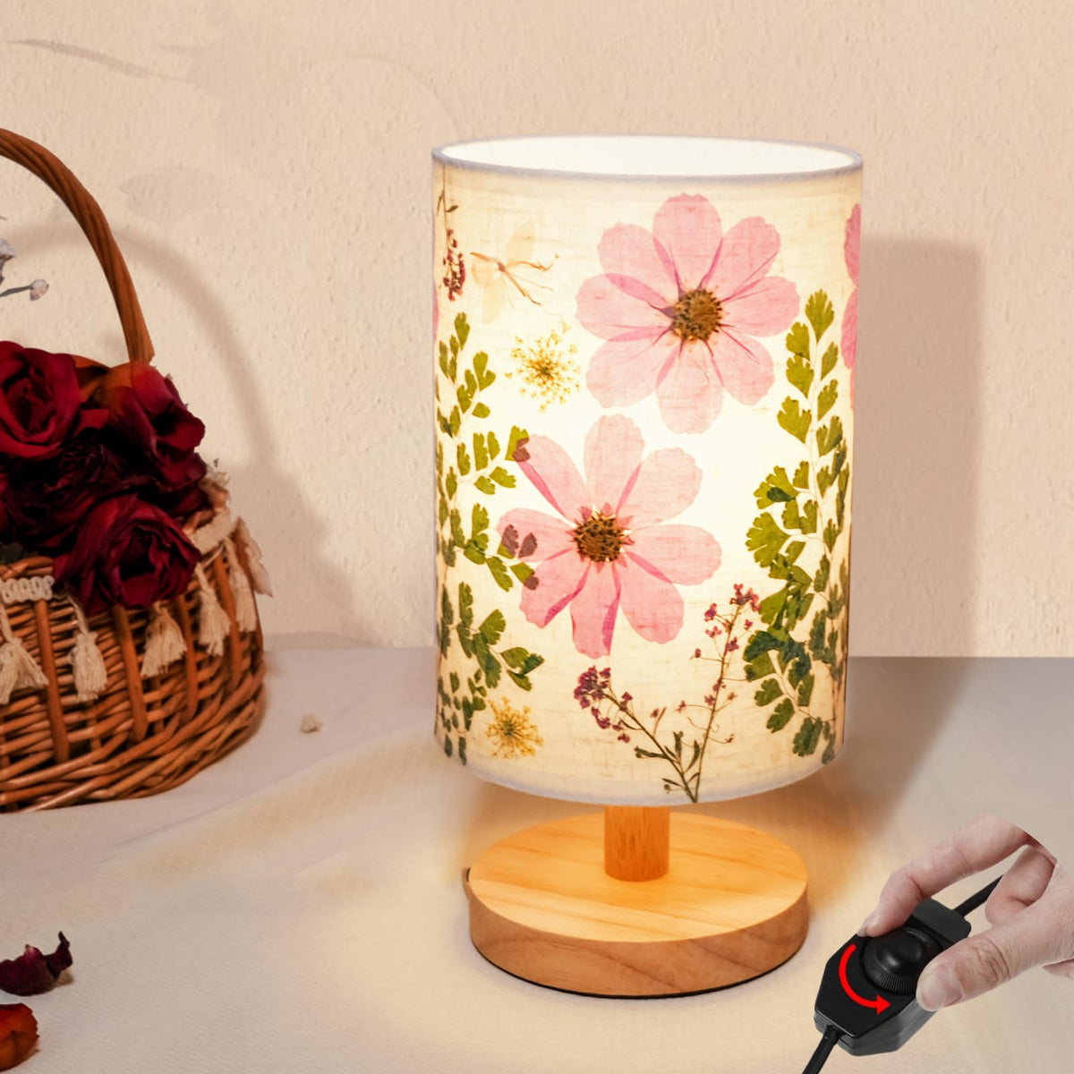 Floresita bedside setup complements decor while saving space.