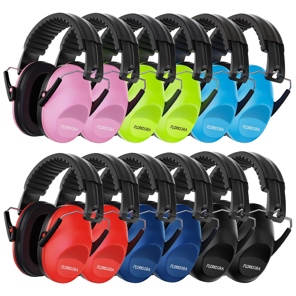 Floriogra 12-pack kids headphones shown in a compact, kid-friendly design for comfortable all-day wear.
