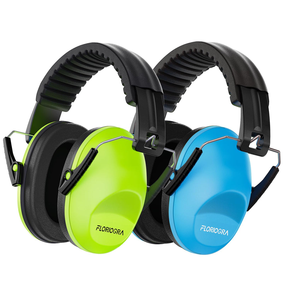 Floriogra 2-pack kids headphones front view for comfortable wear.
