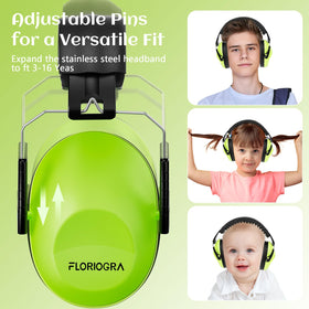 Floriogra 6-pack kid ear protection with soft cushions and adjustable headband