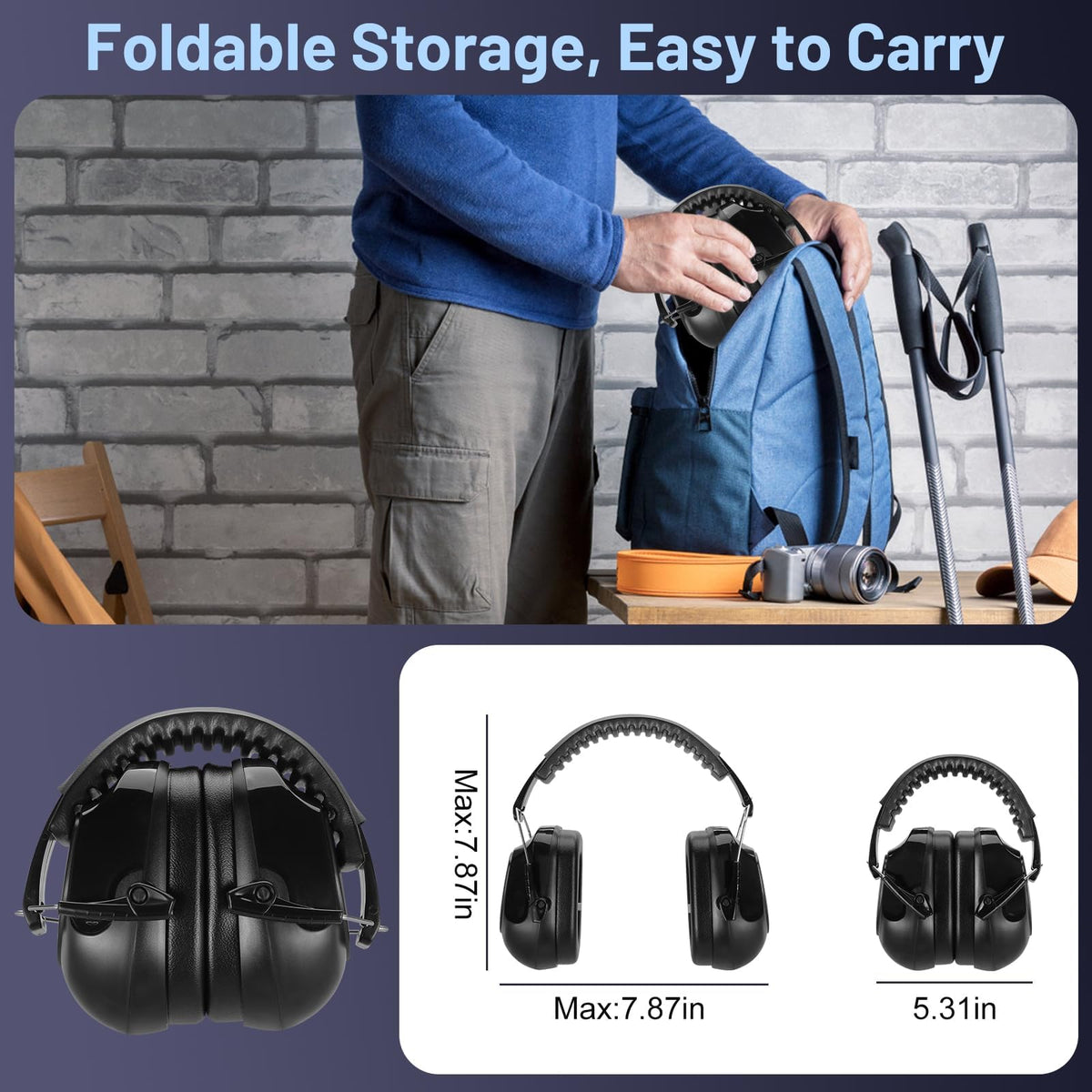 Folding design makes storage and transport easy.