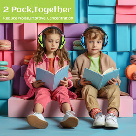 Floriogra kid wearing headphones demonstrates protective noise reduction.