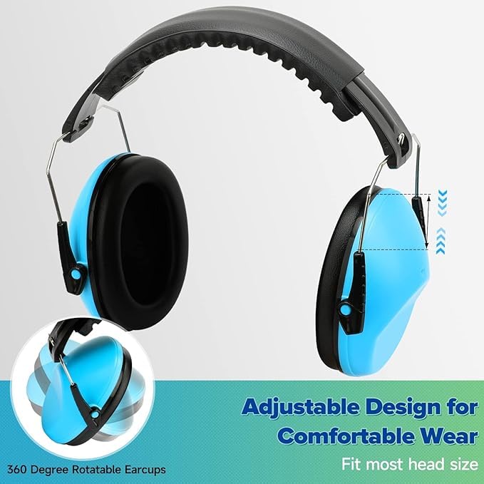 Floriogra kids earmuffs travel-friendly with backpack storage.