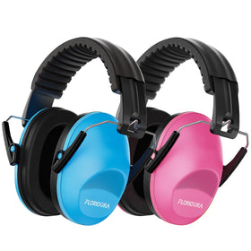 Floriogra kids noise-cancelling earmuffs close-up for 28dB protection during events.