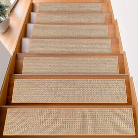 FlowaFoli stair treads on wooden steps provide a secure, non-slip grip.