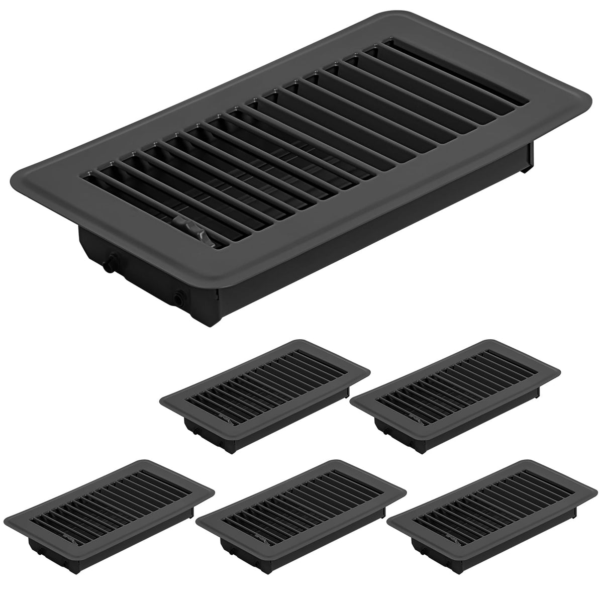 Flowild 6-pack 4x8 floor register cover shows durable steel for reliable air distribution.