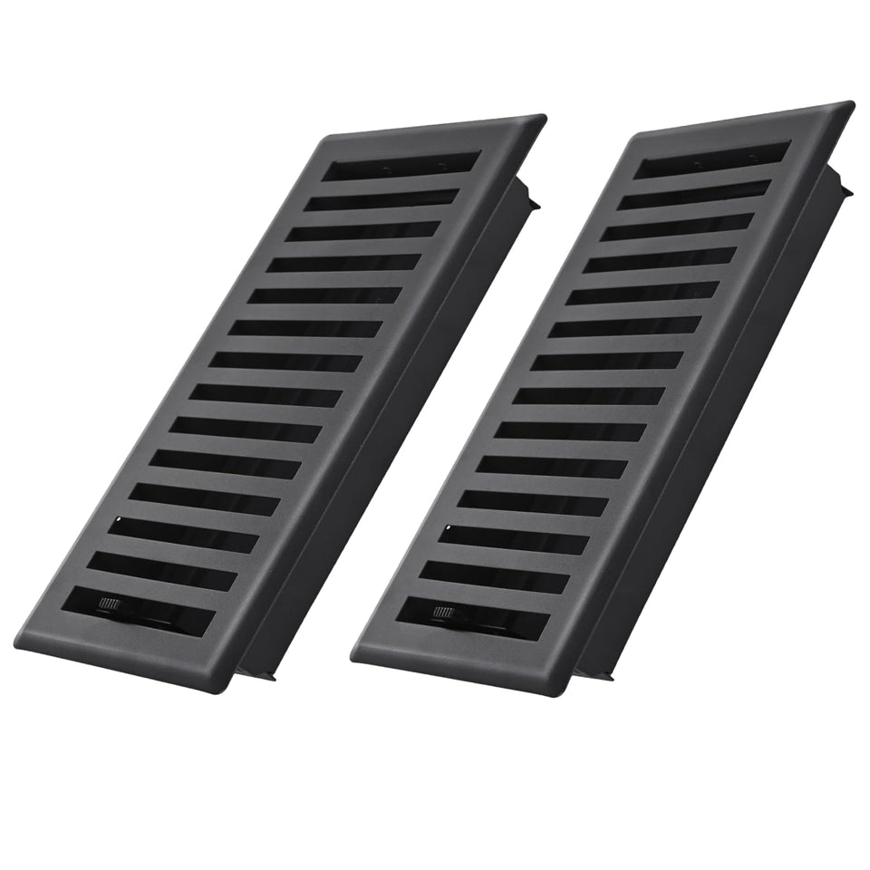 Flowild floor register front close-up showing sturdy metal construction for lasting performance