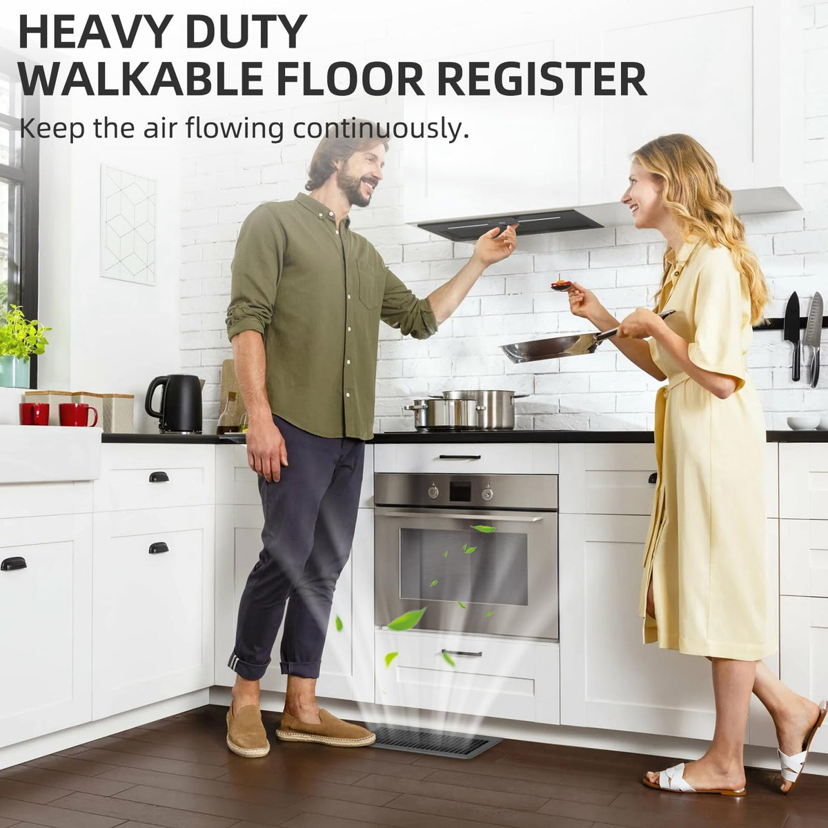 Flowild two-pack floor register set for coordinated room ventilation updates.