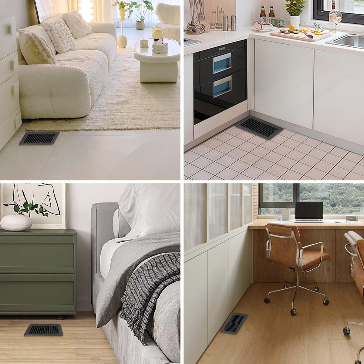 Flowild versatile-use-spaces vent covers fit kitchens, living rooms, and more.