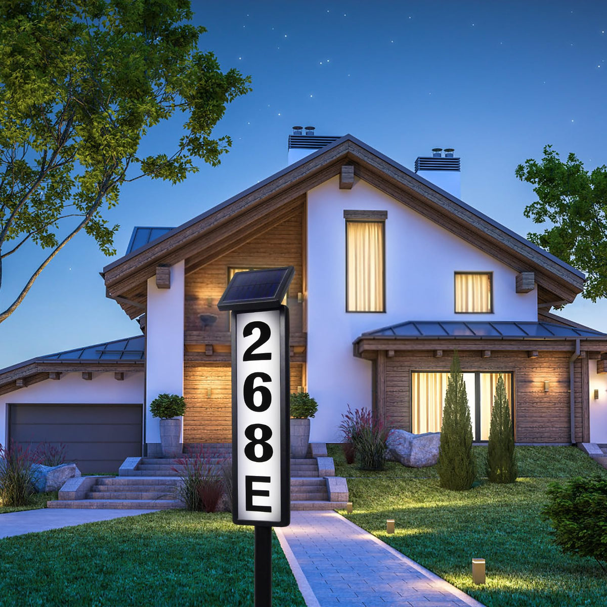 FLSEPAMB durable aluminum-ABS address sign for outdoors