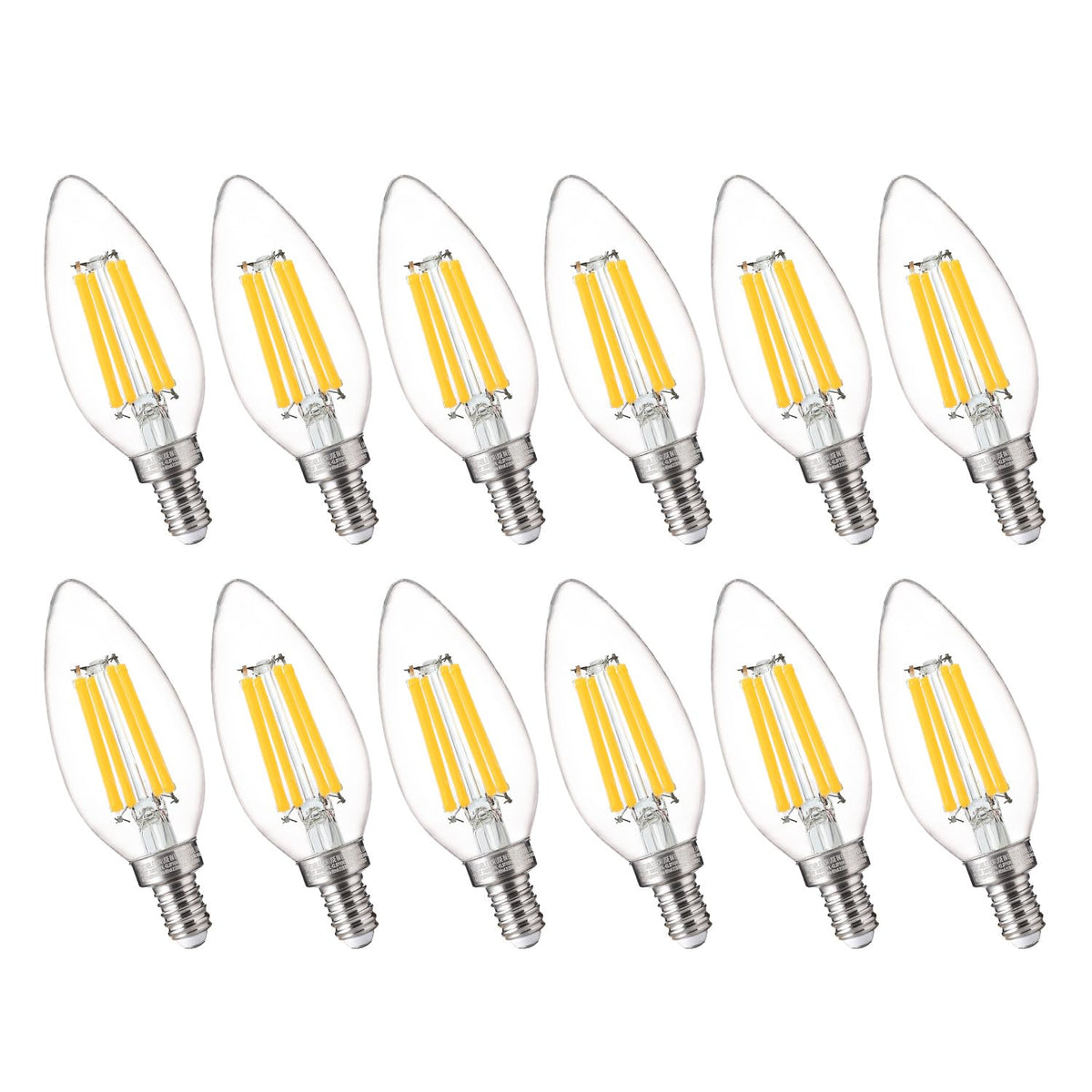 FLSNT 100W-equivalent LED bulb with 800lm brightness, dimmable, for chandeliers