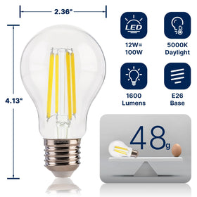 FLSNT 12W LED bulb 1600 lumens in daylight 5000K for vibrant home lighting