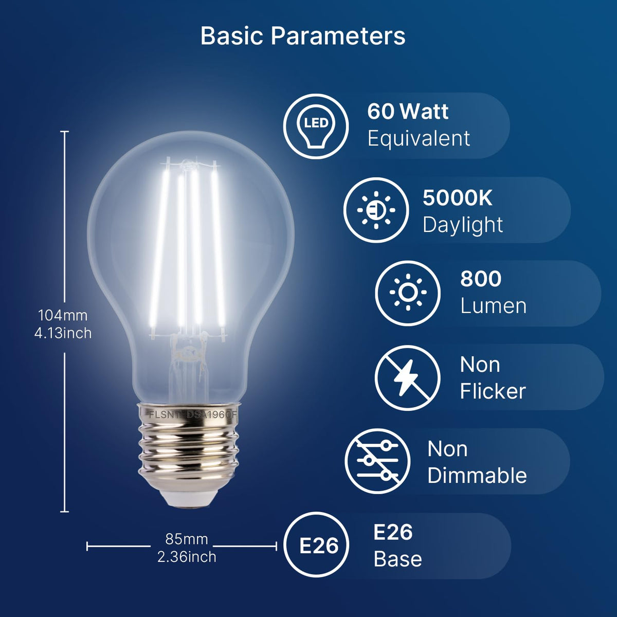 FLSNT 4-pack outdoor bulbs with E26 base for simple replacement