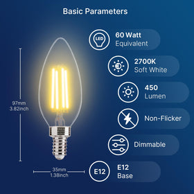 FLSNT 450 lumens and 2700K soft white brighten living spaces.