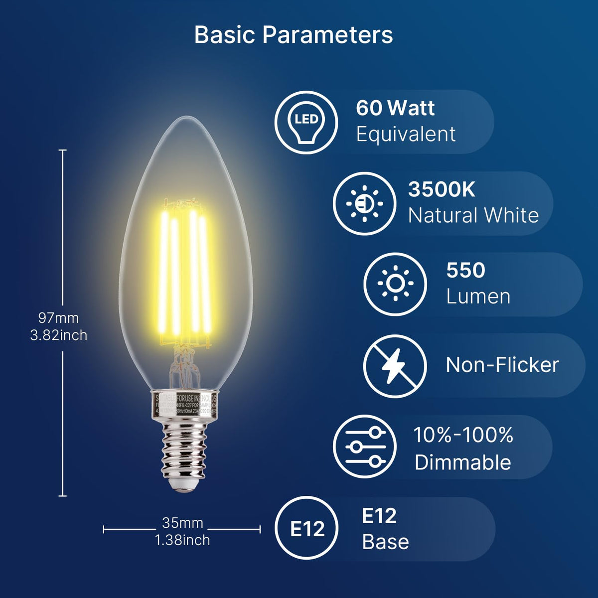FLSNT 60W-equivalent LED bulb delivering bright, energy-efficient 550 lumens