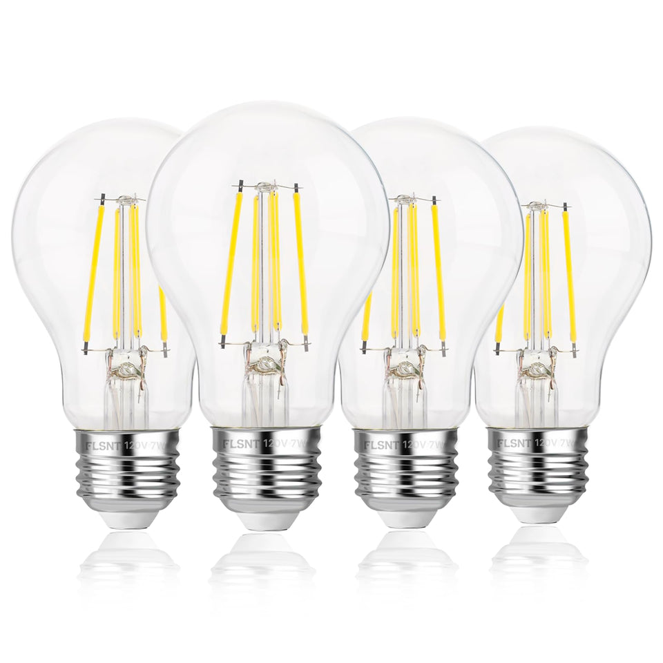 FLSNT 60W equivalent dimmable LED bulb with filament in clear glass for efficient lighting