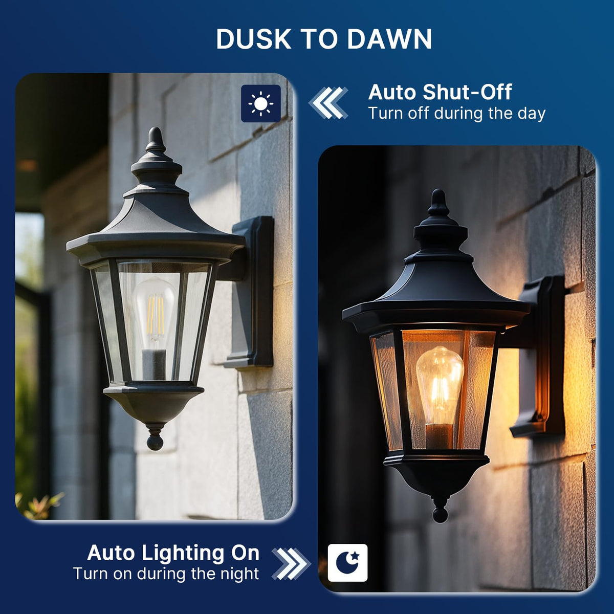 FLSNT 7W ST19 LED bulb in outdoor fixture for energy-efficient lighting