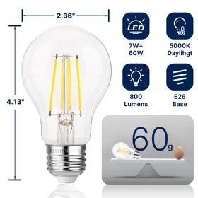 FLSNT 800 lumens daylight bulb delivers bright 5000K light for living areas