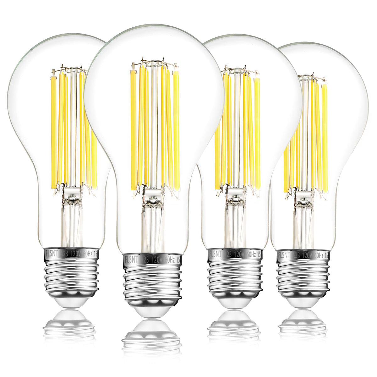 FLSNT A23 LED bulb with clear glass for vivid, steady daylight illumination