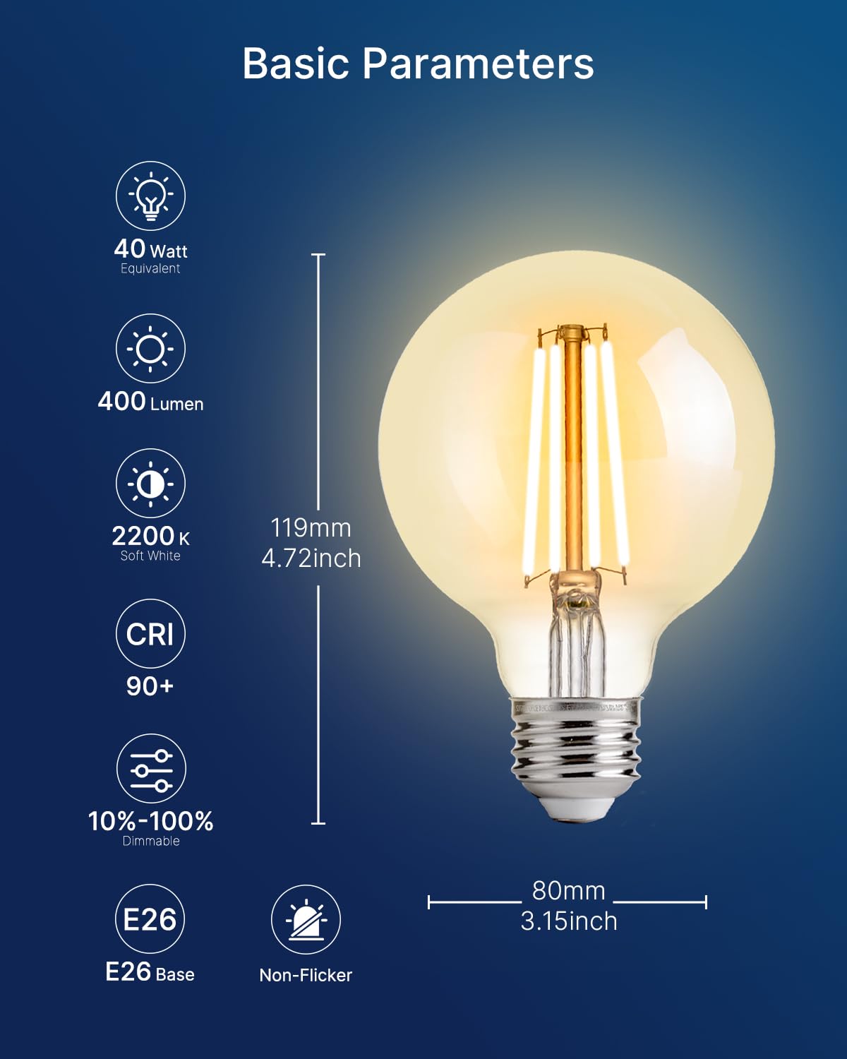 Lamps in living room use FLSNT 4-pack for uniform warmth