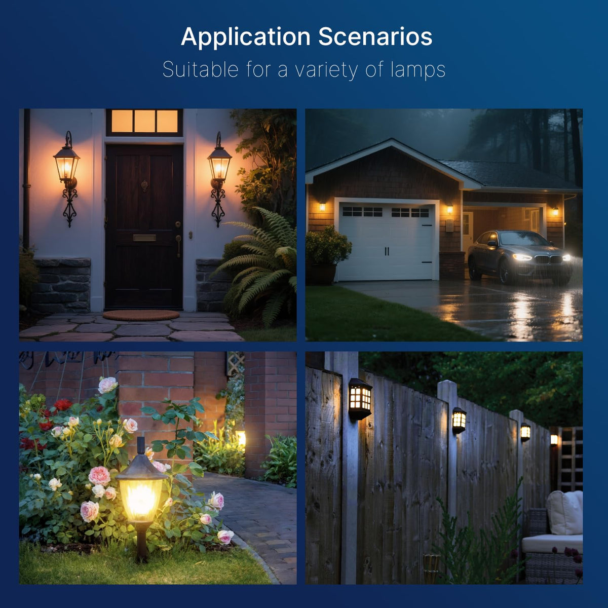 FLSNT auto on/off photocell bulb saves energy by night use.